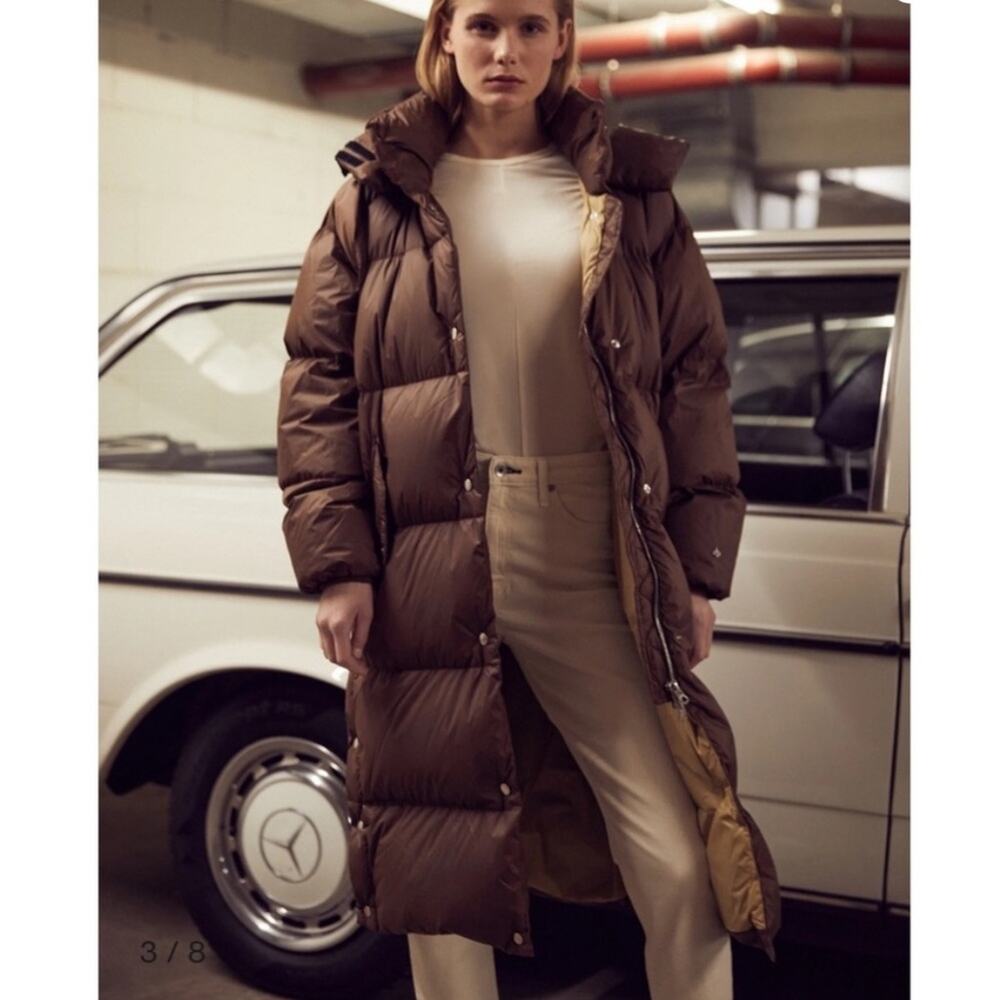 Rag & Bone JOELLE‎ LONG PUFFER - Down coat brown sz L